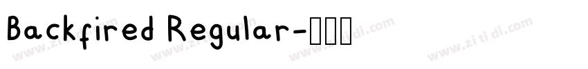 Backfired Regular字体转换